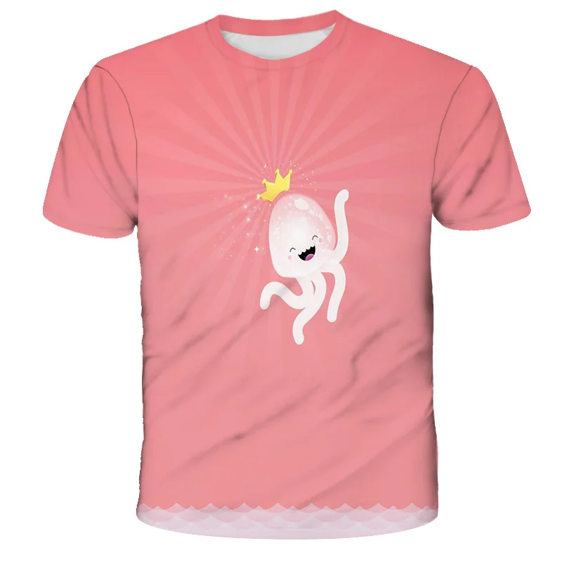 2021 Fantje Dekleta 3D Tiskanja Octonaut T-Majice s Kratkimi Rokavi otroške Fekalijam Tshirt Baby Dekle, Vrhovi Otroci, ki so Preobsežne t-shirt