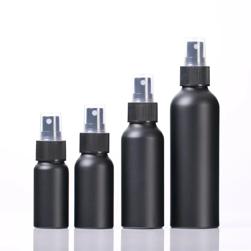 4 Velikosti 30 ml 50 ml 100 ml 150 ml Prenosni Potovanja Črno Aluminijasto Prazno Steklenico Parfum Spray Steklenico Kozmetično Embalažo, Posodo