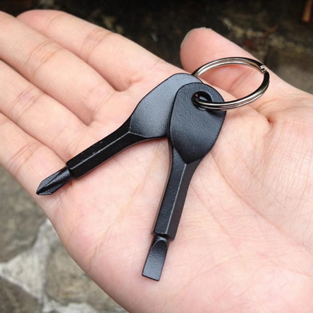 Keychain Žep Orodje Za Popravilo Key Ring Izvijač Prenosni Phillips Izvijač Outdoor Camp Pohod Multi Mini Pripomoček