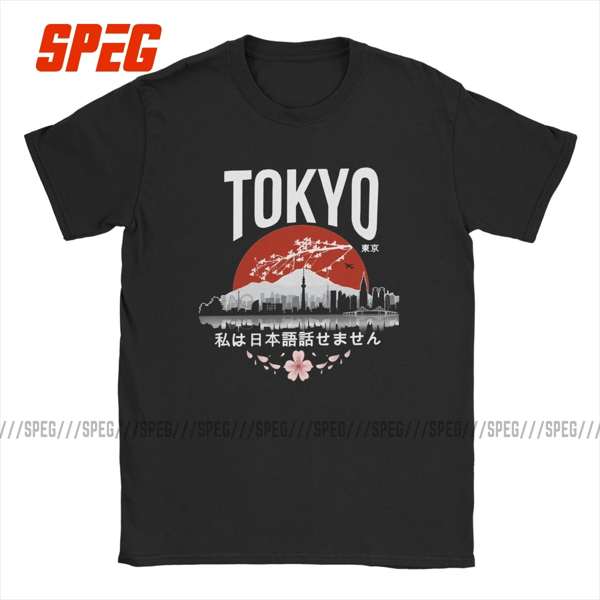 Vintage Tokyo Češnja Japonski T-Shirt Moški Krog Vratu Bombaž, Majice Kratek Rokav Tees Edinstvena Oblačila Plus Szie Vrhovi