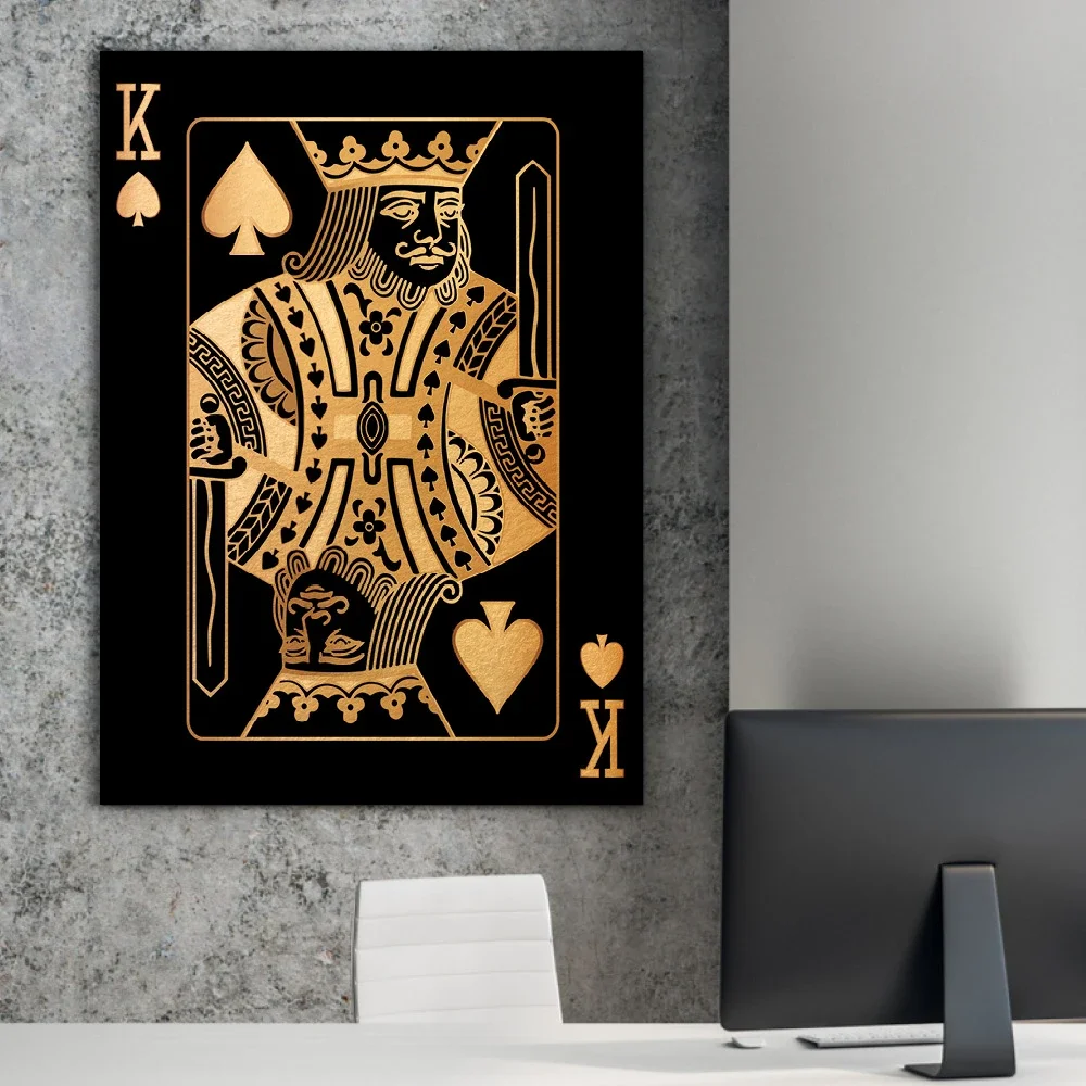 Rumena Kraljica Kralj Poker Ponudbe Nordijska Plakat Stenske Slike Za Dnevno Sobo, Plakatov In Fotografij Wall Art Platno Slikarstvo Brez Okvirja