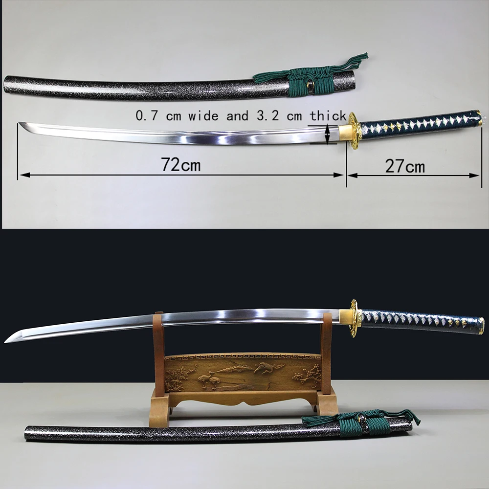 Ročno 1095 jekla Oster Lahko sekanje Dolg Samuraji meč Japonski meč Orožje Vojne nož Machetes Japonski Katana Machetes