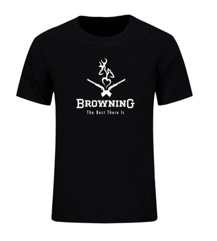 Tiskanje Browning Moške Majice Poletje Slog, Moda Zamotek Moške Majice s kratkimi rokavi Gibanja