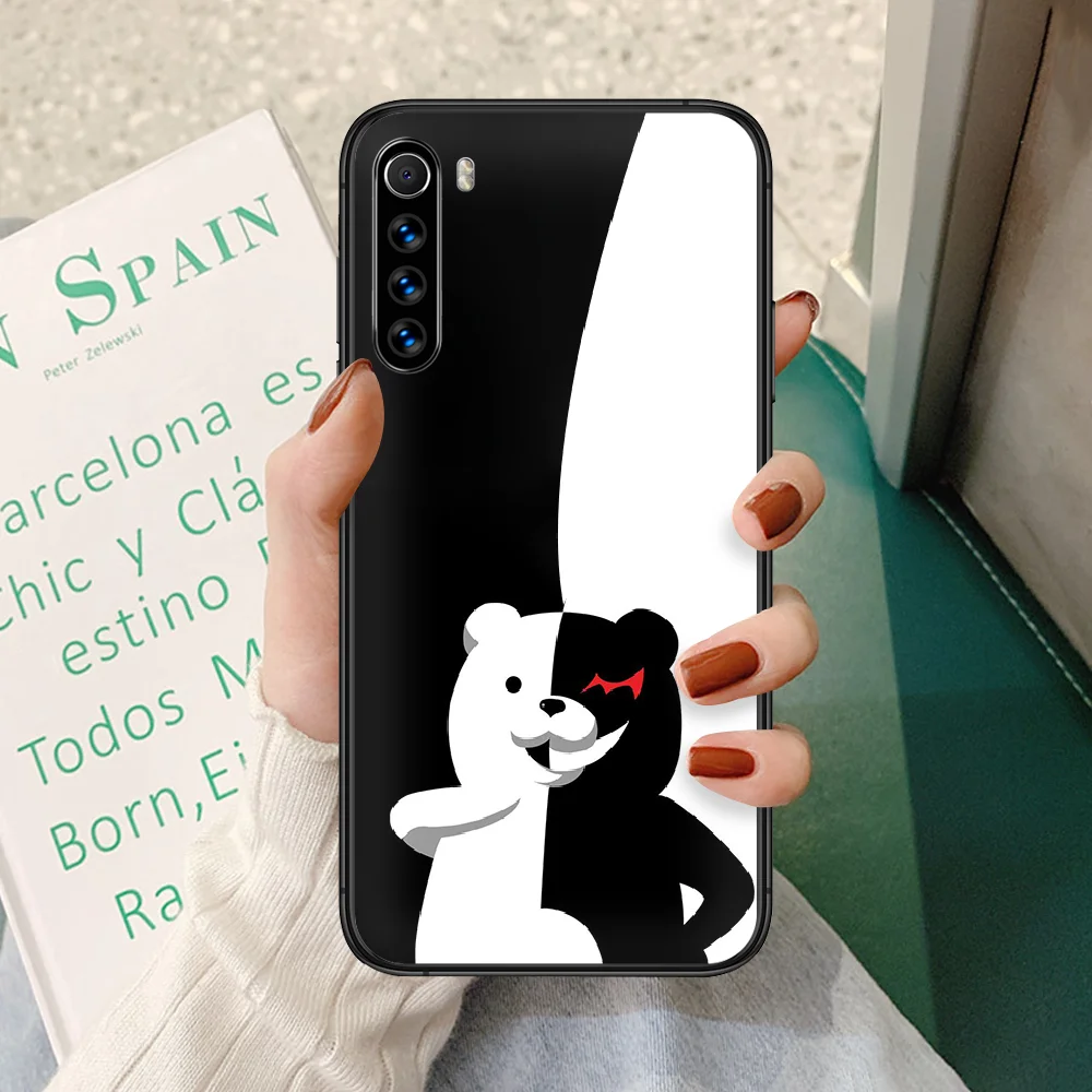 Danganronpa Monokuma primeru Telefon Za Xiaomi Redmi Opomba 7 8 8T 9 9 4 7 7A 9A K30 Pro Ultra black nazaj silikonski celice kritje luksuznih