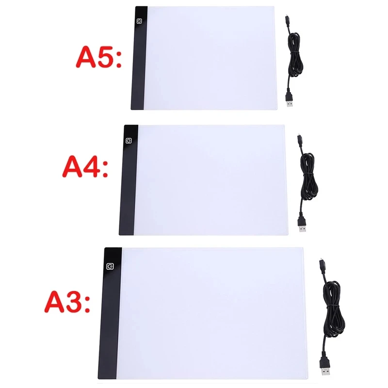 Tri Ravni Zatemniti Led Luči Pad,Tablični Orodja Diamond Slikarstvo Pribor Diamond Vezenje Zaščito Za Oči A3/A4/A5 Velikost
