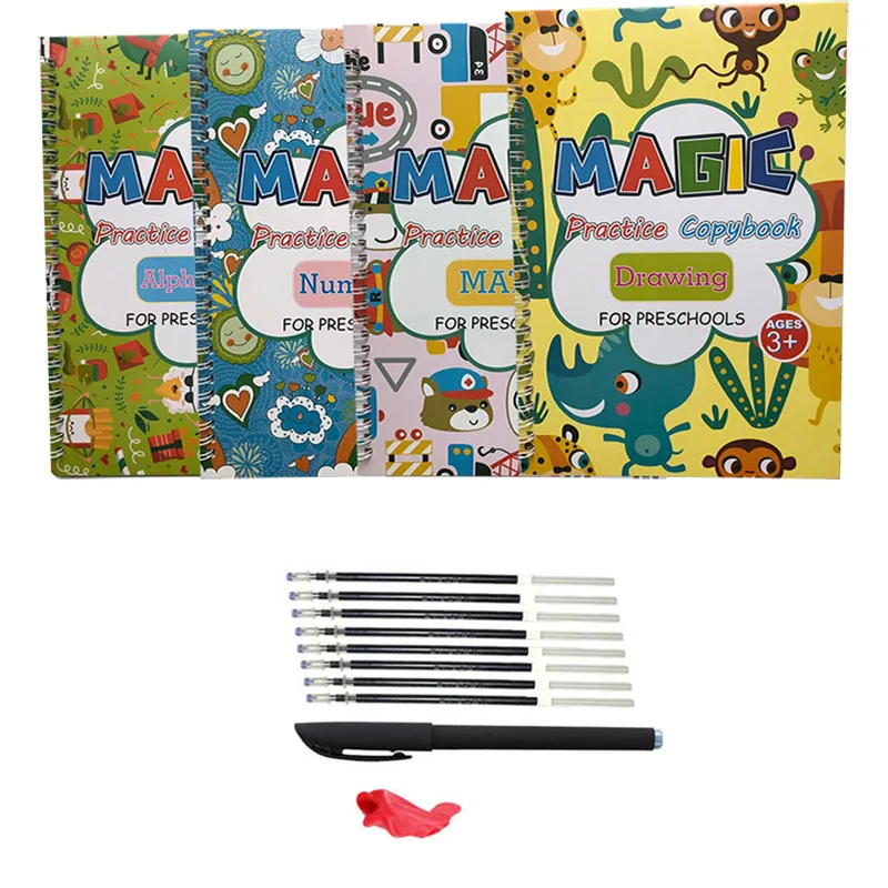WXICQ 2021 Novo enkratno uporabo Magic Praksi Knjigo, Učenje angleščine Za Otroka In Učenje angleščine Pisanja Za Naučijo Knjige, Igrače Montessori