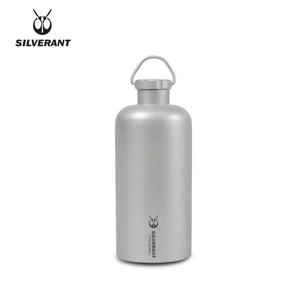 Silverant 400 ml/600 ml titana steklenico vode ozka usta bučko z titan gear ročaj pokrov za zunanjo turistične kampiranje, pohodništvo