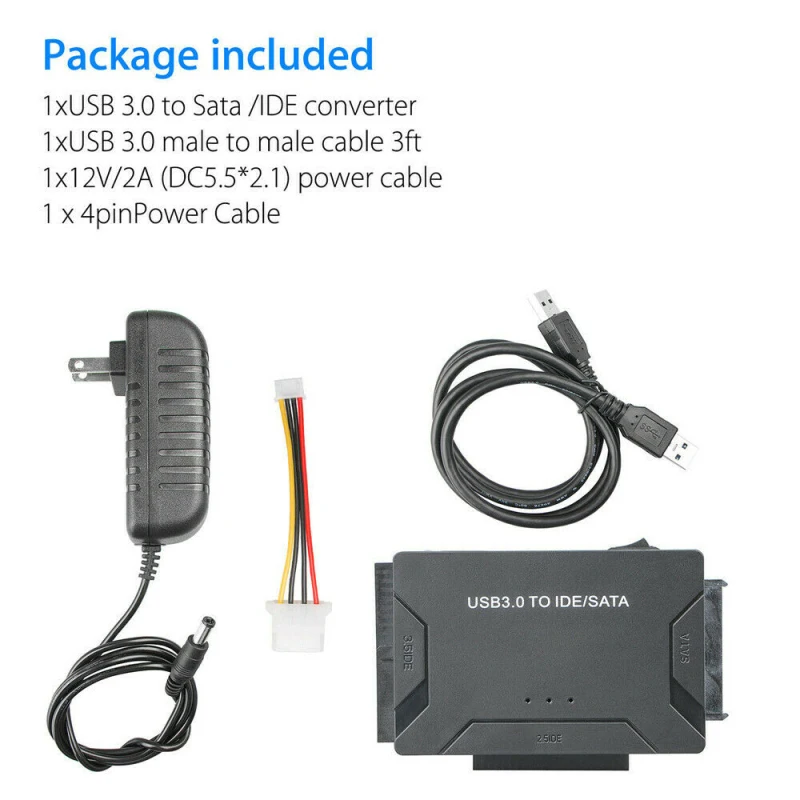 USB 3.0, Da IDE/SATA Pretvornik Zunanji Trdi Disk Adapter Kit Kabel, SATA Pogon IDE Kabel HDD SSD 2.5/3.5