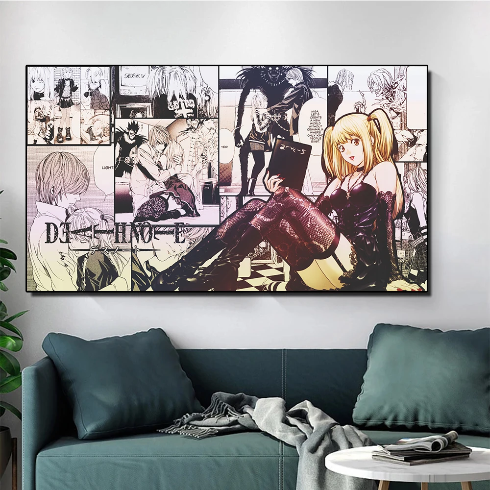 HD Klasični Japonski Anime Smrti Opomba Družino Dekoracijo Sten Natisne Stenske Nalepke Umetnosti Kolaž Slog, Bar, otroška Soba, Plakat