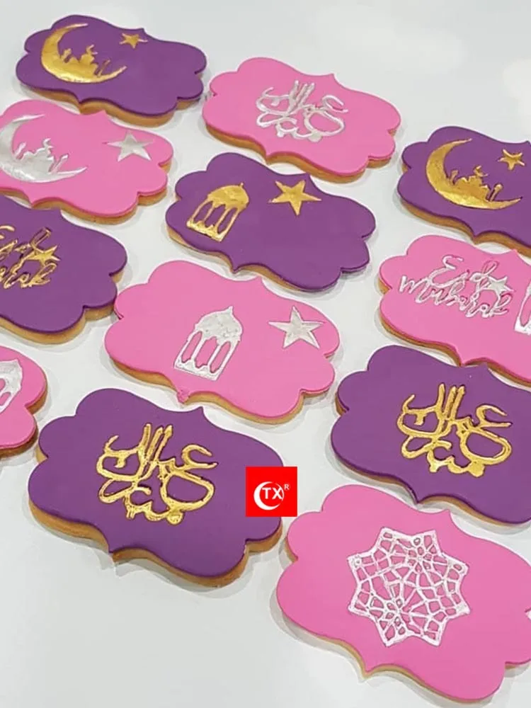 1PC Akril DIY Eid Hajj Mubarak Vzorec Peko Torte Fondat Plesni Ramadana Mubarak Eid modelček Piškotov Žig Plesni