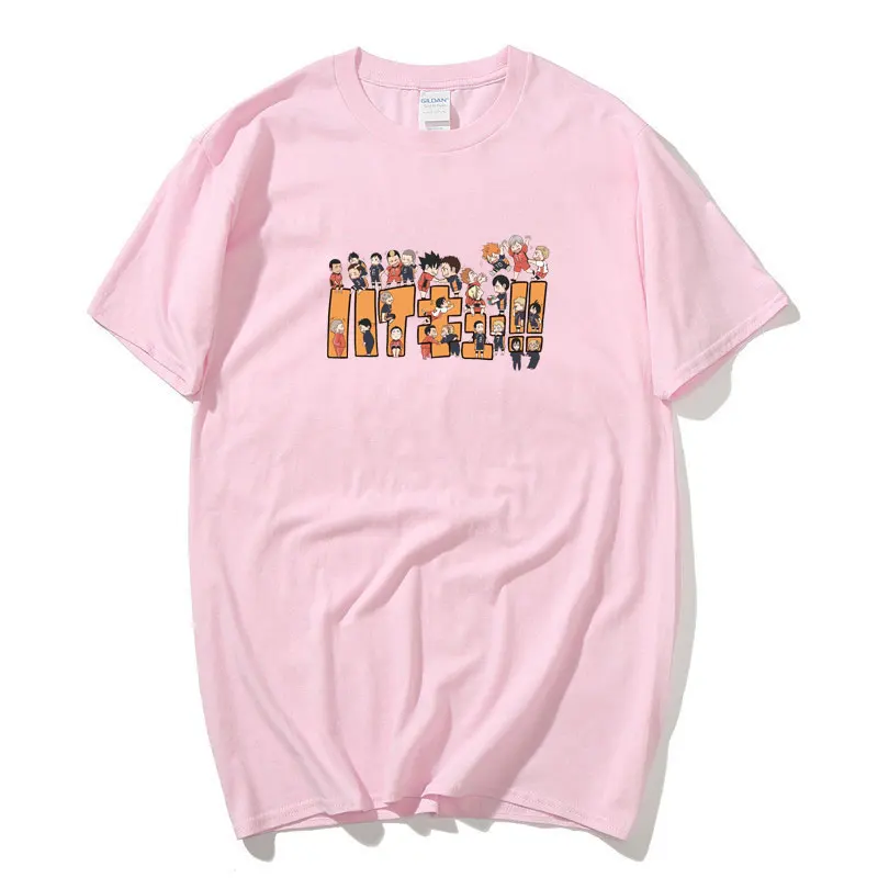 Anime Haikyuu Odbojko Mladih Moških Bombaž Majica s kratkimi rokavi Moški Ženske Tiskanja Nekaj Harajuku T-Majice, t shirt Hip Hop Tee Vrhovi