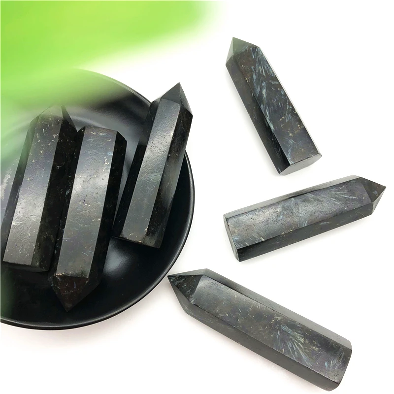Lep 1PC Naravnih Astrophyllite Quartz Crystal Točke Ognjemet Kamen Sam Prekine Stolp Čakro Naravnih Kvarčni Kristali