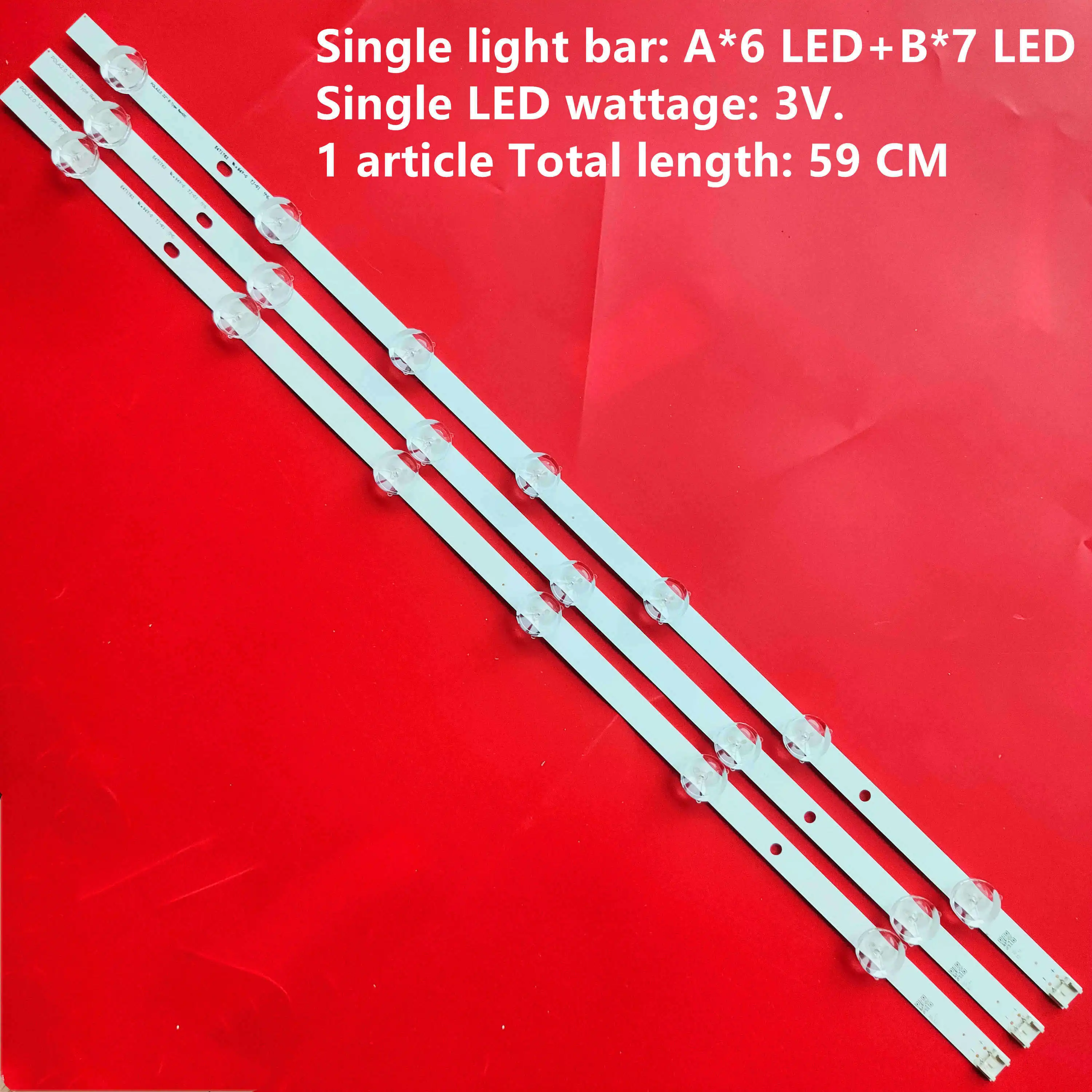 New18pcs 6/7LED 590mmAluminum LED osvetlitvijo bar združljiv za LG TV 32LN5100 32LN545B 32LN5180 Innotek POLA2.0 32 palčni A B vrsta