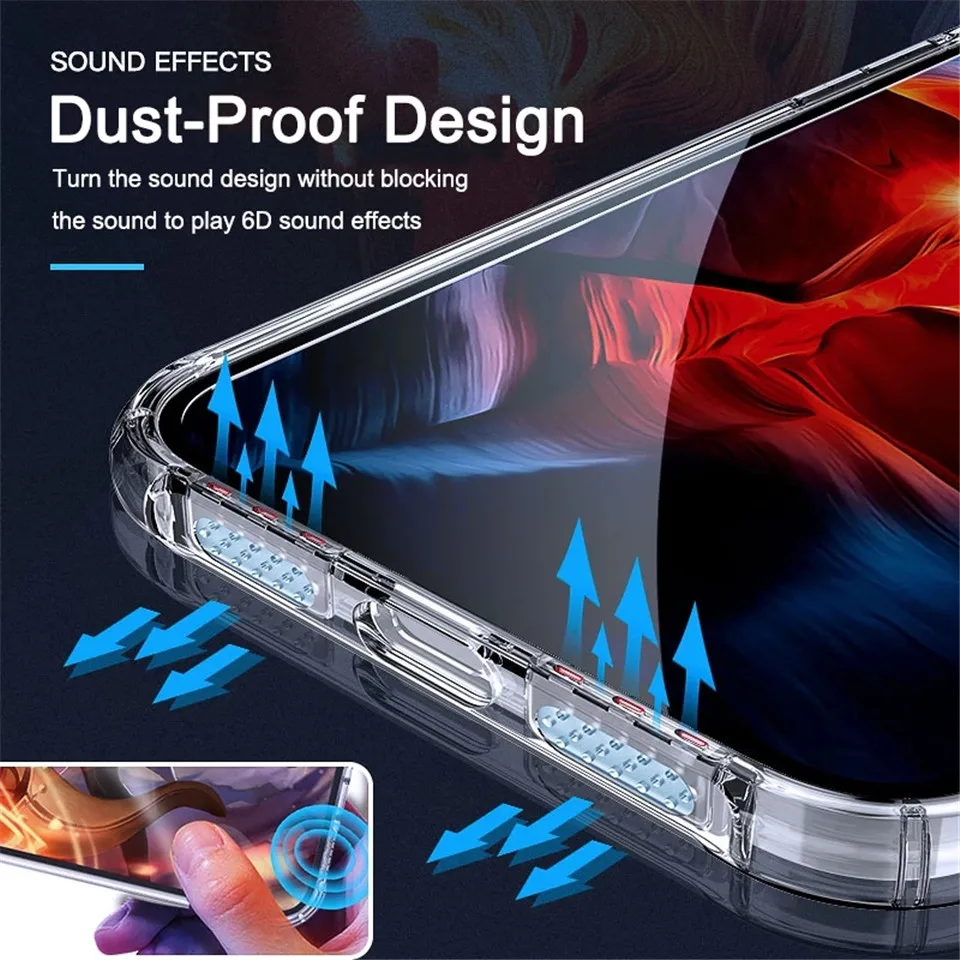 Prozoren Silikon Zaščita Primeru Za iPhone 12 11 Pro mini Max X XR XS MAX 7 8 6 6S Plus 5 5S SE 2020 Shockproof Zadnji Pokrovček