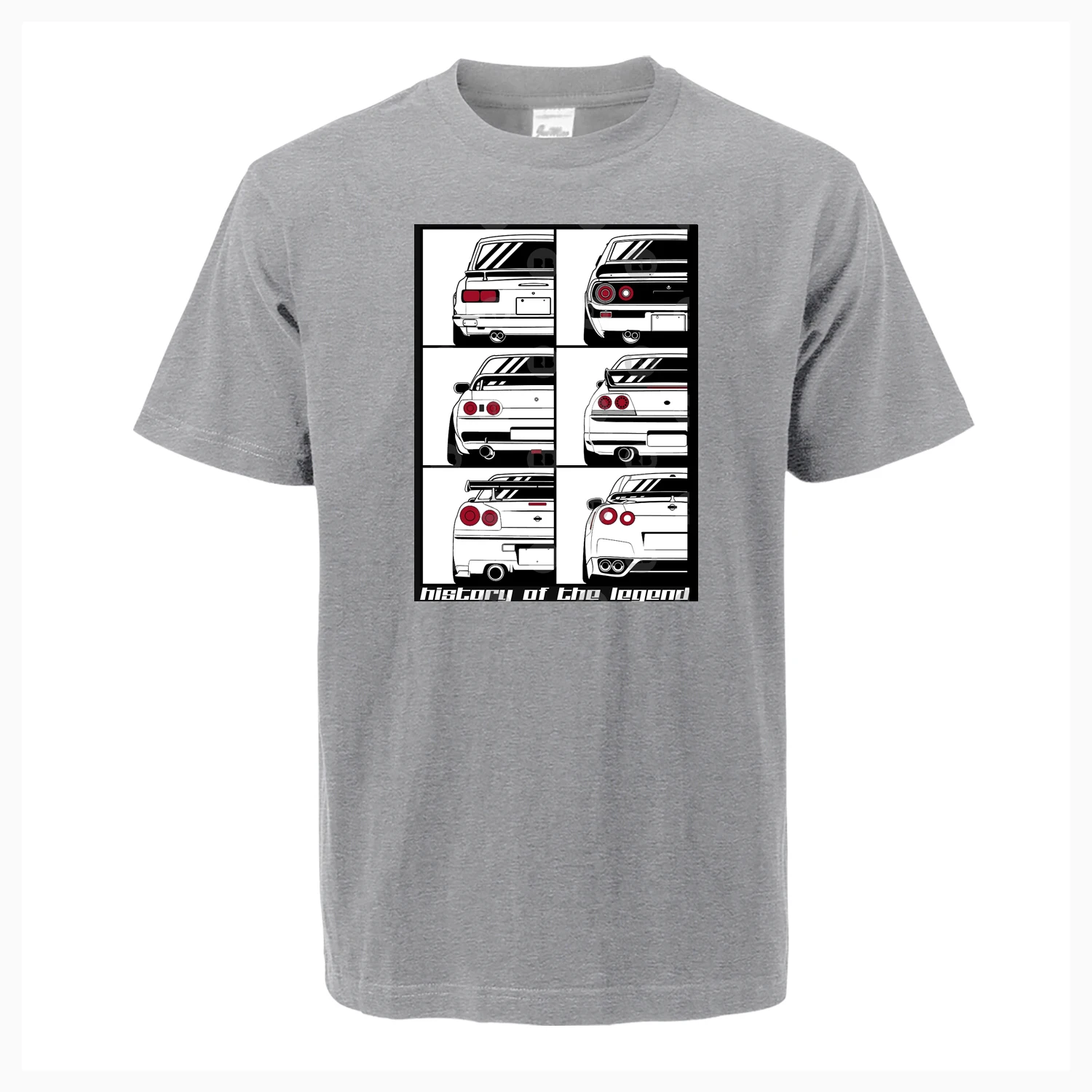 Zgodovina Legenda Print Majica s kratkimi rokavi Skyline Grafični Prosti čas Kratek Rokav T-Shirt Mens Moda Priložnostne Bombaž GTR Avto Vrhovi Tees