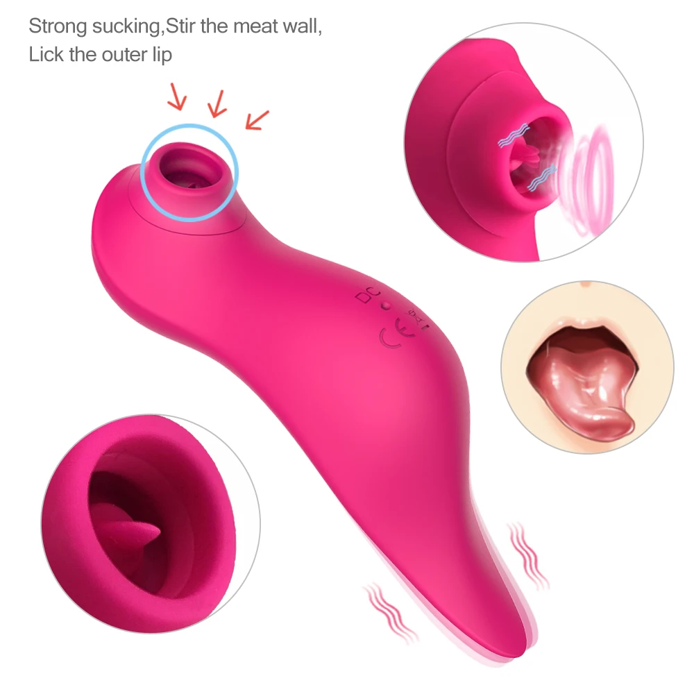 Sex igrače vibrator za ženske Nastavek Vagine, Klitoris Stimulator Lizanje Jezika Sesanju Vibrator za odrasle sex igrače za ženske, moške