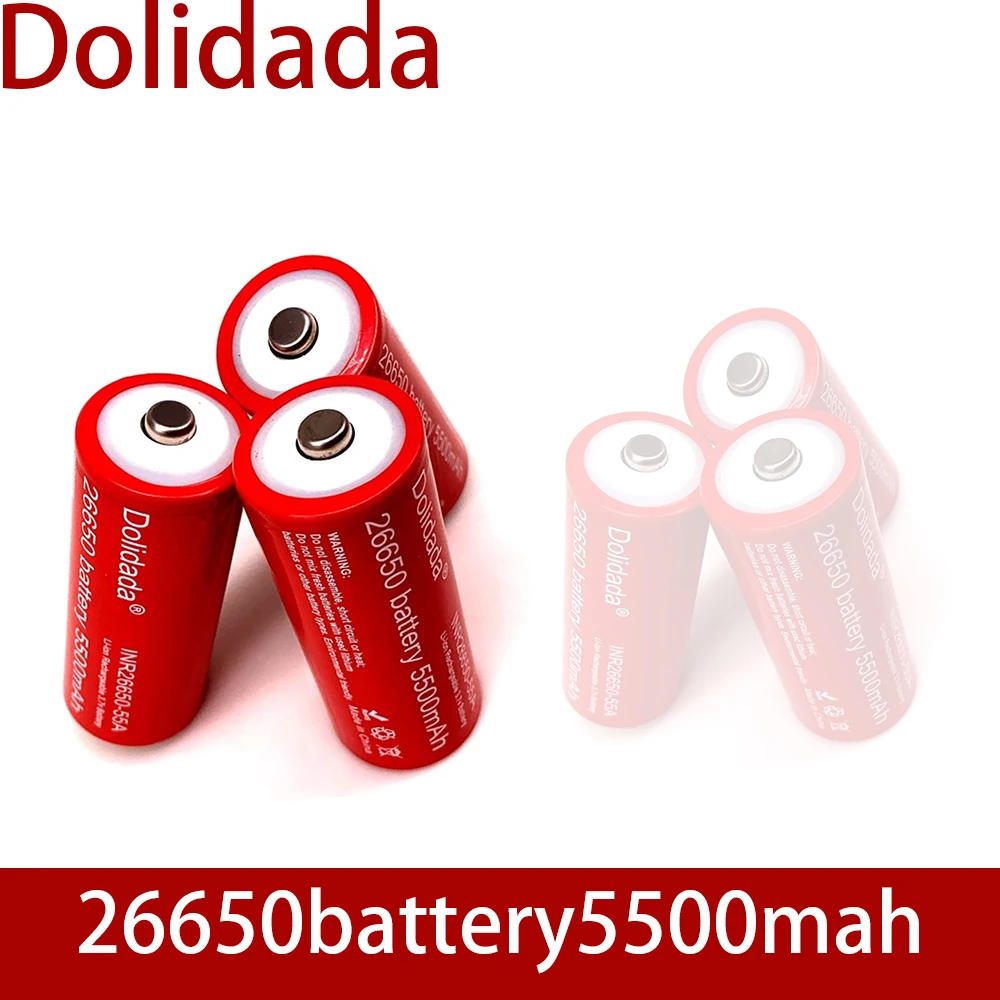 26650 Novo Izvirno 3,7 v 5500 mah Litij Baterija za ponovno Polnjenje 26650 s Konicami(Ne PCB) Za svetilko baterije