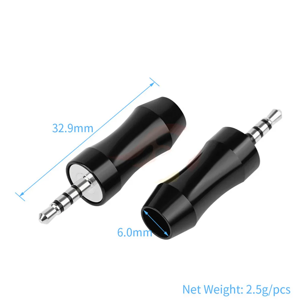 2,5 mm 4 Pole Uravnoteženo Plug Rodij Plating Jack 2.5 Slušalke Plug Spajkanje Bakrenih Spojnik za Zvok Hi-fi Slušalke Kovinski Adapter