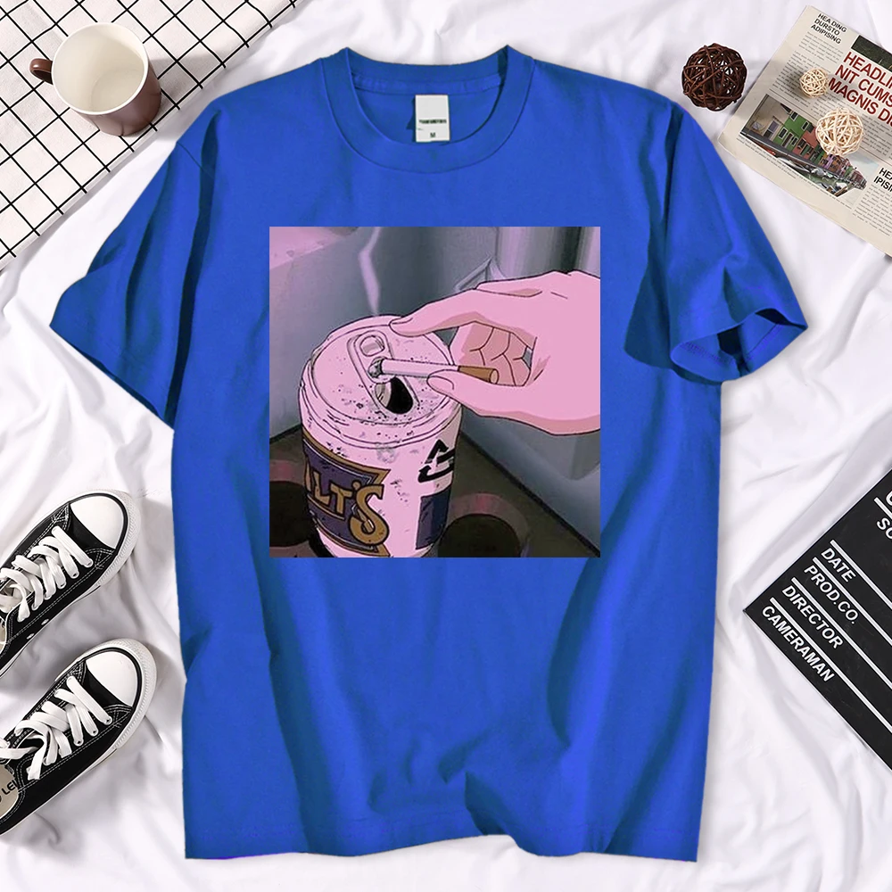 Vaporwave T Shirt Harajuku Vrhovi T-majica Retro Anime Moških Estetske Poletje Moda Japonski Moški Tee Majica Smešno Tshirt