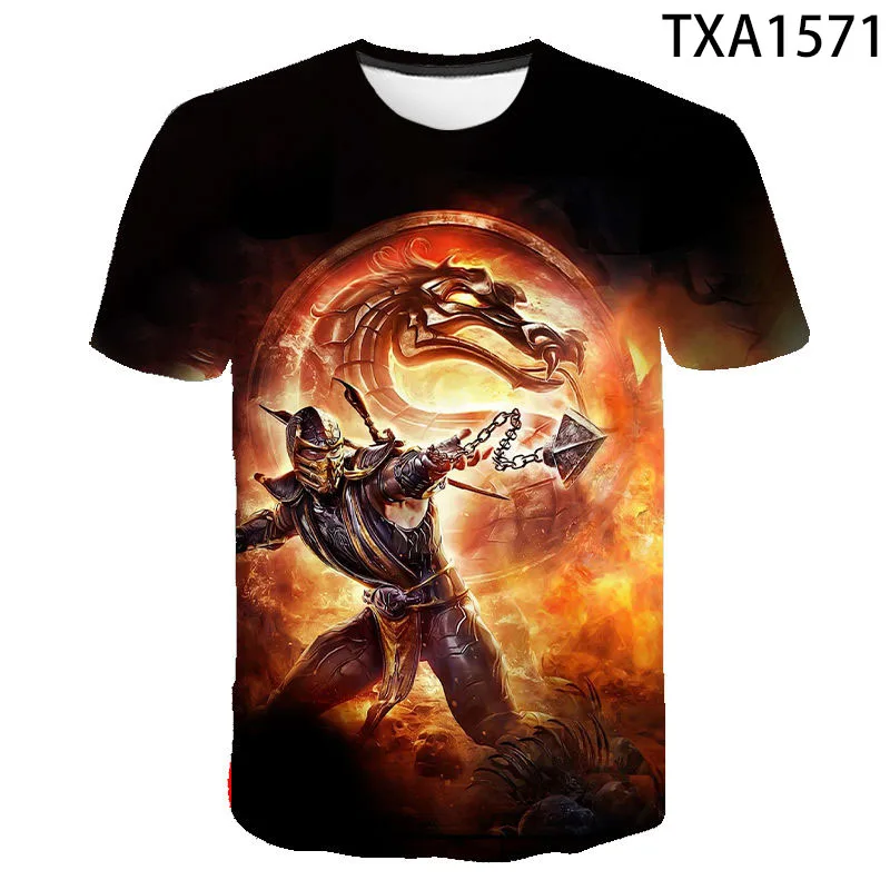 Mortal Kombat 3D Majica s kratkimi rokavi Moški Ženske Otroci T-Shirt Spopadov Igra MK Ulične Otroke Tee Kratek Rokav Fant Dekle Poletje Kul Vrhovi