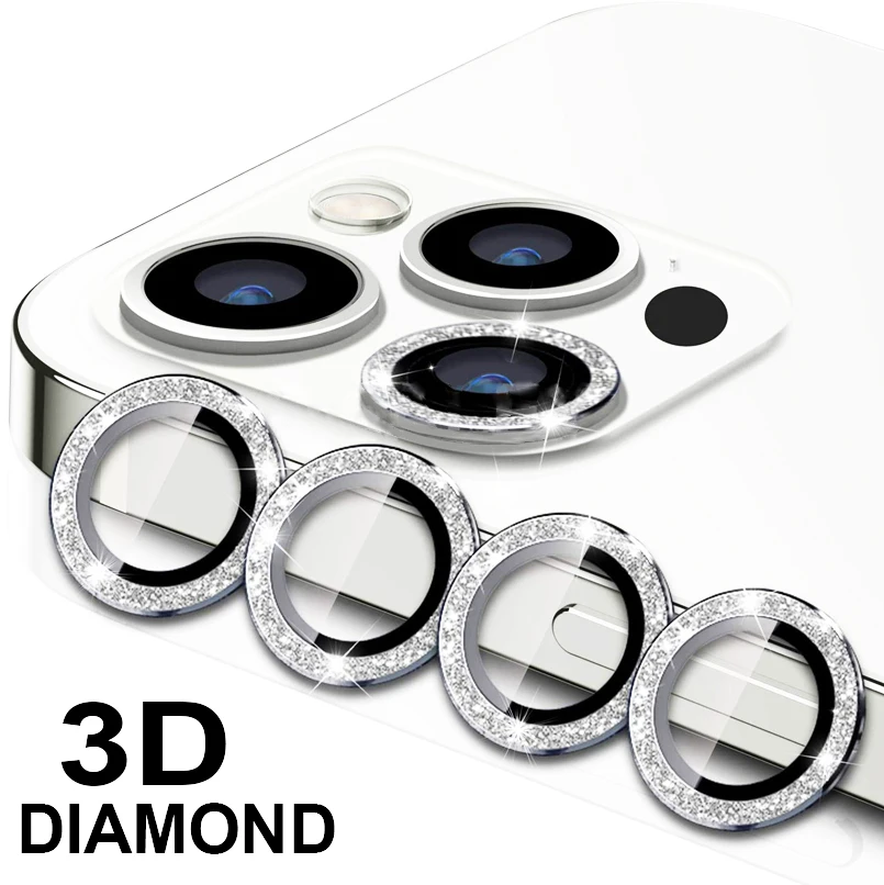 Diamond Objektiv Kamere Protector Za iPhone 12 Pro Max Primeru Za iPhone 11 Pro Max 12 Mini Kaljeno Steklo Screen Protector