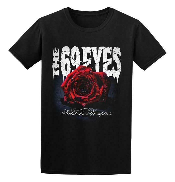 69 Oči Rock skupino the of Helsinki Vampirji Rose - T-shirt tee
