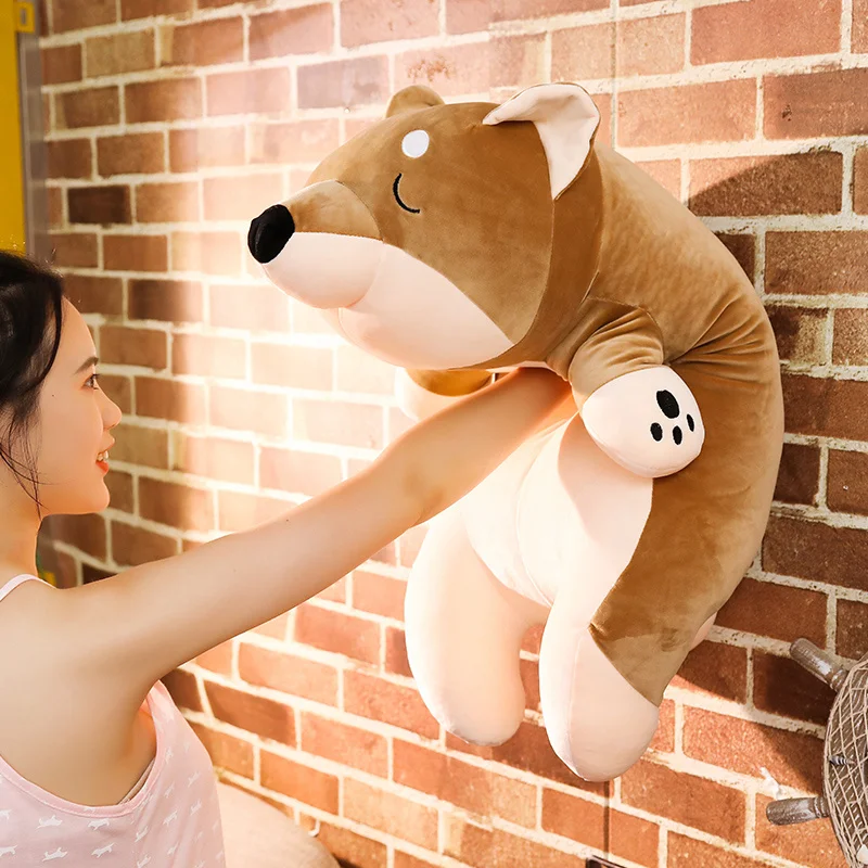 Pliš Shiba Inu igrača 60 cm 80 cm 100 cm rjavi pes plišastih vrgel blazino blazine, polnjene živali, mehka lutka otroci igrače