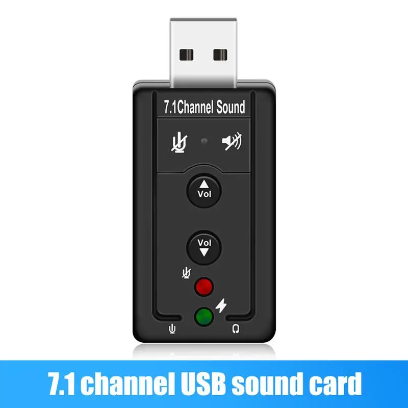 Zunanja zvočna Kartica 7.1 USB Stereo Zvočna kartica Podpora za Windows XP/2000/Vista za PC Računalnik Prenosni računalnik Slušalke Mikrofon