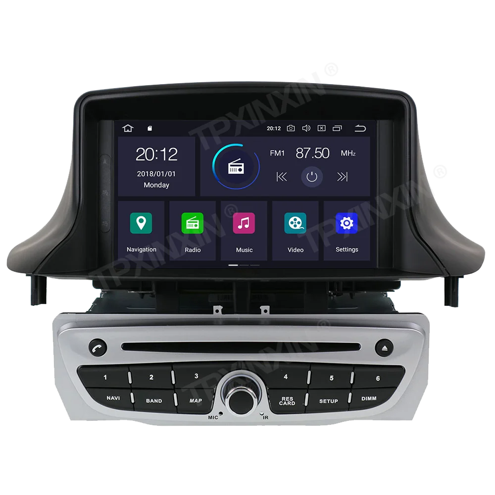 Za Renault Megane 3 Fluence 2009-Android Avto Multimedijski Predvajalnik, GPS Navigacijo, Audio Stereo Zaslon Vodja Enote magnetofon