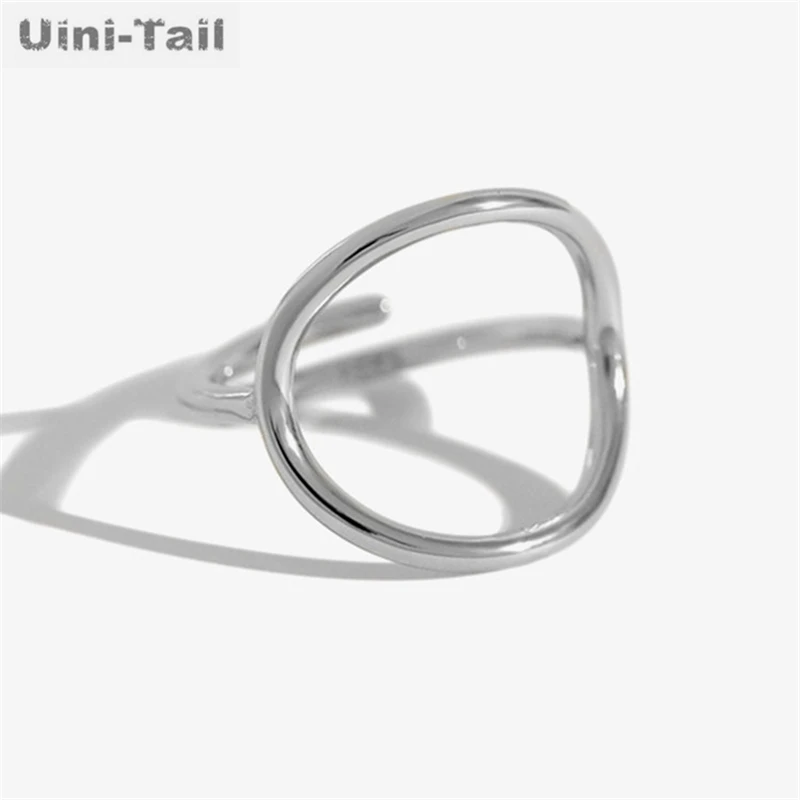 UiniTail novega modela, hot-prodaja 925 sterling srebro trend geometrijske obroč votlih obroč moda sladko in dinamično, visoko kakovost