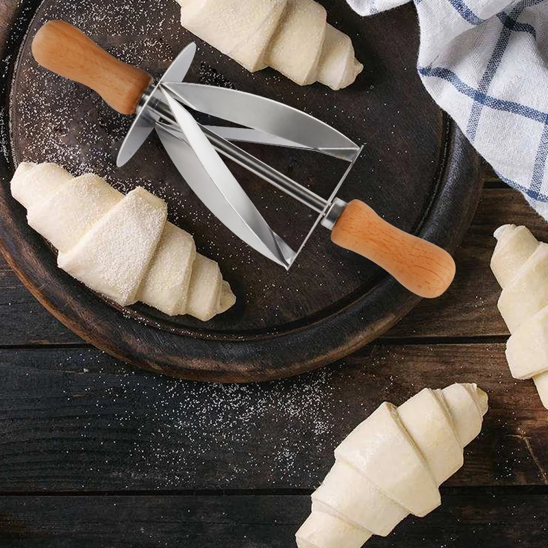 Testo Vozni Nož Croissant Kruh Maker Plesni Piškotek Pecivo Rezalnik Kuhinja DIY Torta Dekoraterstvo Orodje Bakeware