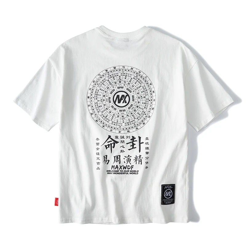 S-7XL 2021 T-shirt Za Moške Modne blagovne Znamke v Kitajski Slog Kratkimi Rokavi Tshirt Moški In Ženske Bombaž Grafični Moški Majica s kratkimi rokavi Pol Rokav