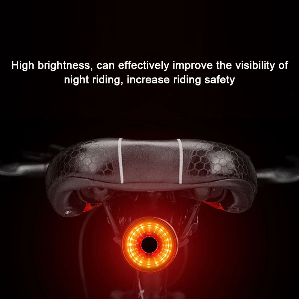 ZTTO Smart Kolo Rep Svetlobe USB polnjenje Ultra Svetla Zavora za Zaznavanje Izposoja Nepremočljiva Zadaj Lučka Občutek Svetilko Rdečo Luč