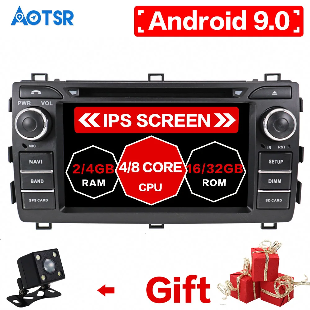 Android 10 4+64GB Avto DVD Predvajalnik, GPS Navigacija Za Toyota Auris 2013 Auto Radio glavne enote Satnav večpredstavnostna recoder