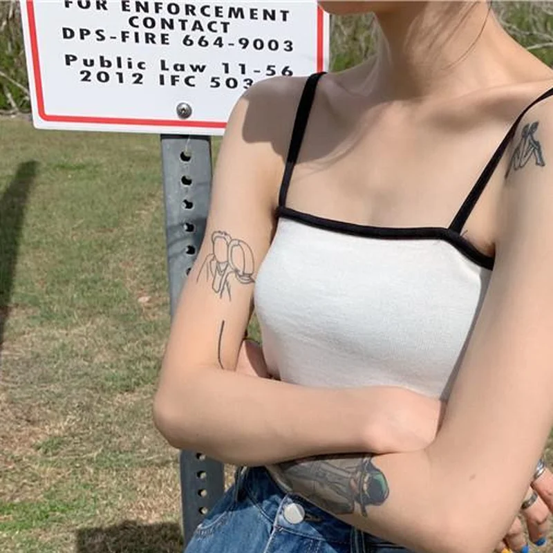 Ženske Suspender Camis Novo Slim Odpri Nazaj Poleti Casual Sexy Korejski Plus Velikost Sweet Ulične Ženski Zgornji Deli Oblačil