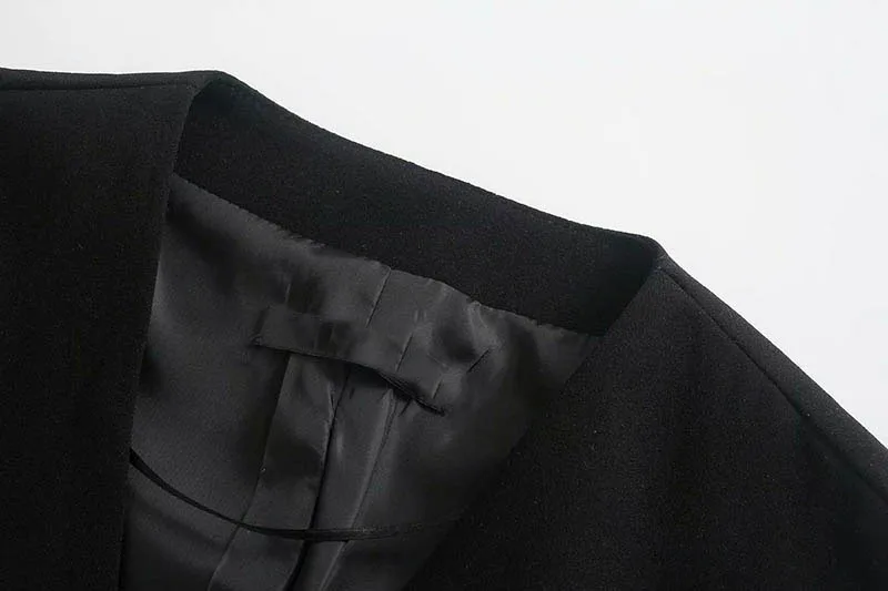 2021 Nove Obleke Poletne jakna Ženske, Jopiči, Plašči Kratek Rokav Proti-Vrat beloprsi Singl Ženski Počitnice Priložnostne Črni plašč jaquetas