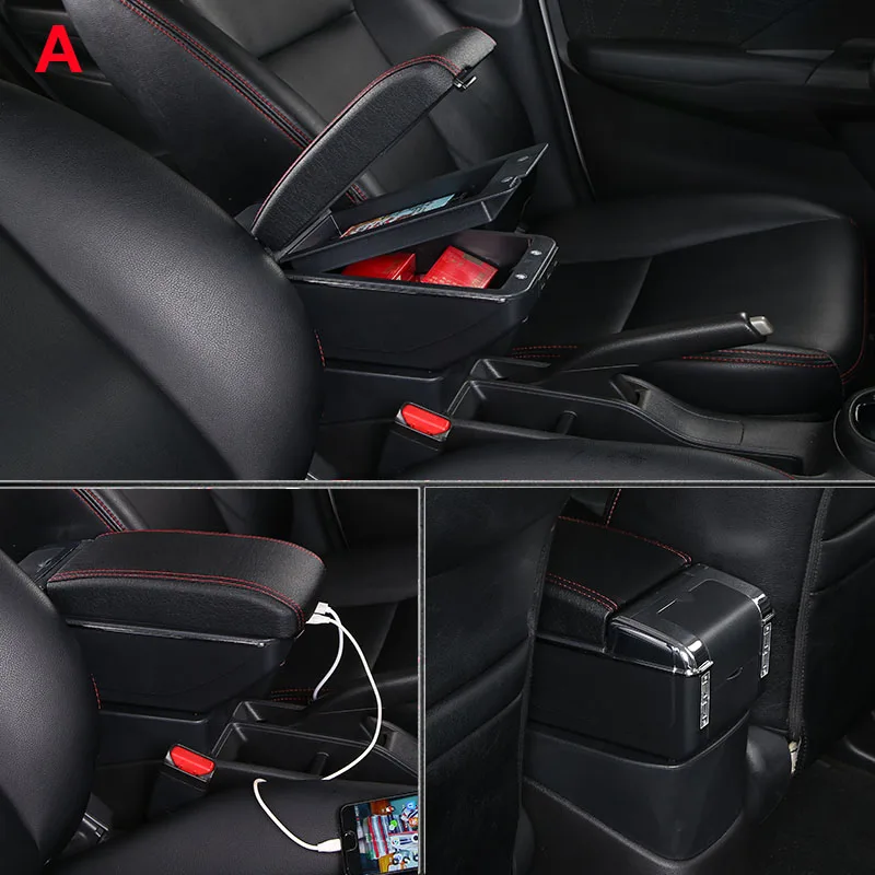 Za SUZUKI SX4 Armrest center škatla za Shranjevanje Avto Armrest polje Notranje Dele Rekonstrukcija deli auto dodatki z USB LED lučka