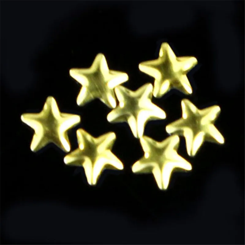 Novo Prišli 250 Kosov Zlata, Srebrna 5mm Star Kovinskih Klinov Za Nail Art Okras Manikura Orodje fe2