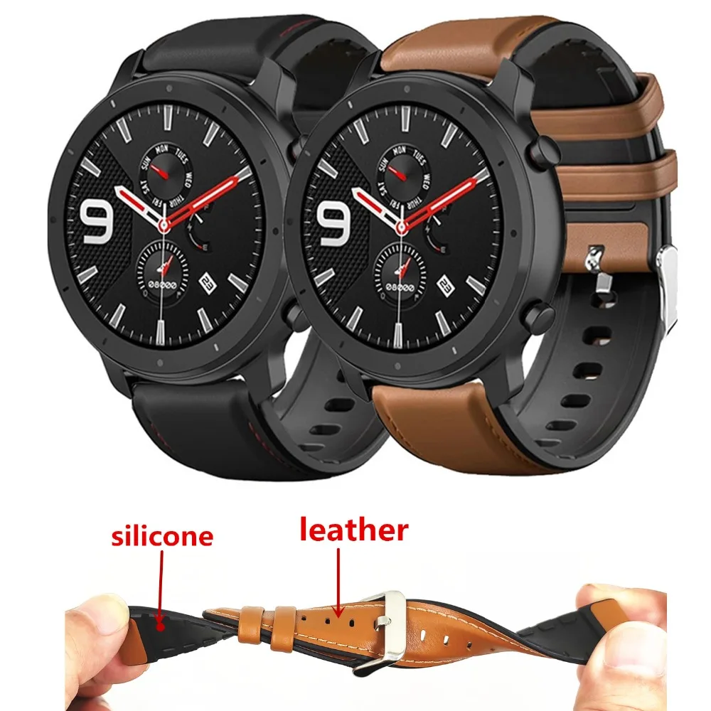 Za Samsung galaxy watch 3 45 mm Trak Silikon Usnje watchbands Šport Zapestnica 22 mm Watch band Za galaxy watch 46mm