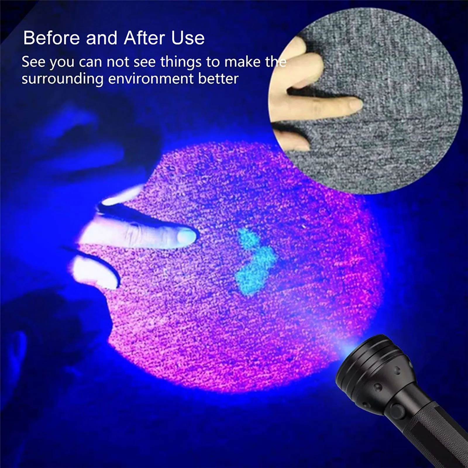 51 LED UV Svetlobo Črno Svetilka, Polnilne Blacklight Pet Urina Scorpion Detektor Denar Luči Urina Posteljo Bug Eliminator
