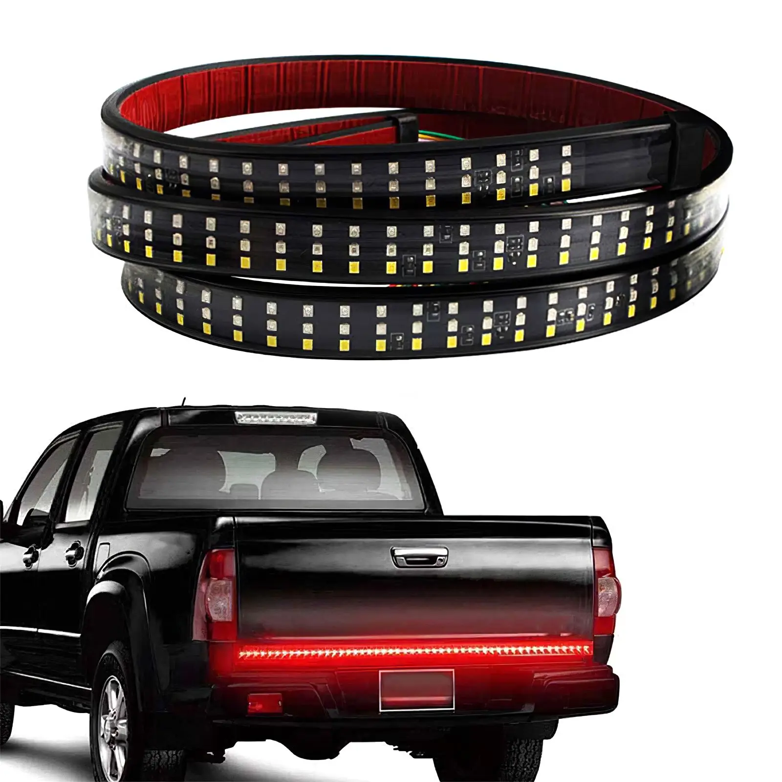 AOZBZ 12V Avtomobilska LED vrata prtljažnika Luč LED 3 barve Tovornjak lightbar Rdeče Teče Vključite Signal Zavore Povratne Backup Rep svetlobni Trakovi
