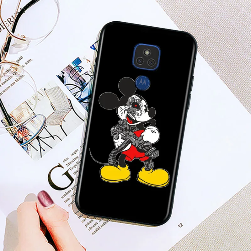 Temno Mickey Mouse Za Motorola G8 G9 G Pisalo Moč Enega Fusion Hiper Rob E7 E6 Plus Igrajo Lite Mehko Primeru Telefon