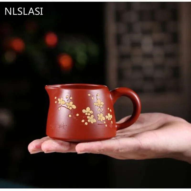 Yixing Klasičnih vijolično gline Pošteno Pokal Cha Hai Plum blossom Teacup Ročno Čaj, set Pribor Dahongpao Verodostojno 140ml