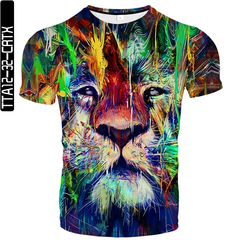 Moška Moda Trend T-shirt 2021 Novo Lobanje 3D Tiskanih Tiger T-shirt za Moške Kratke Rokav Poletnih Vrh Quick Dry S-6XL