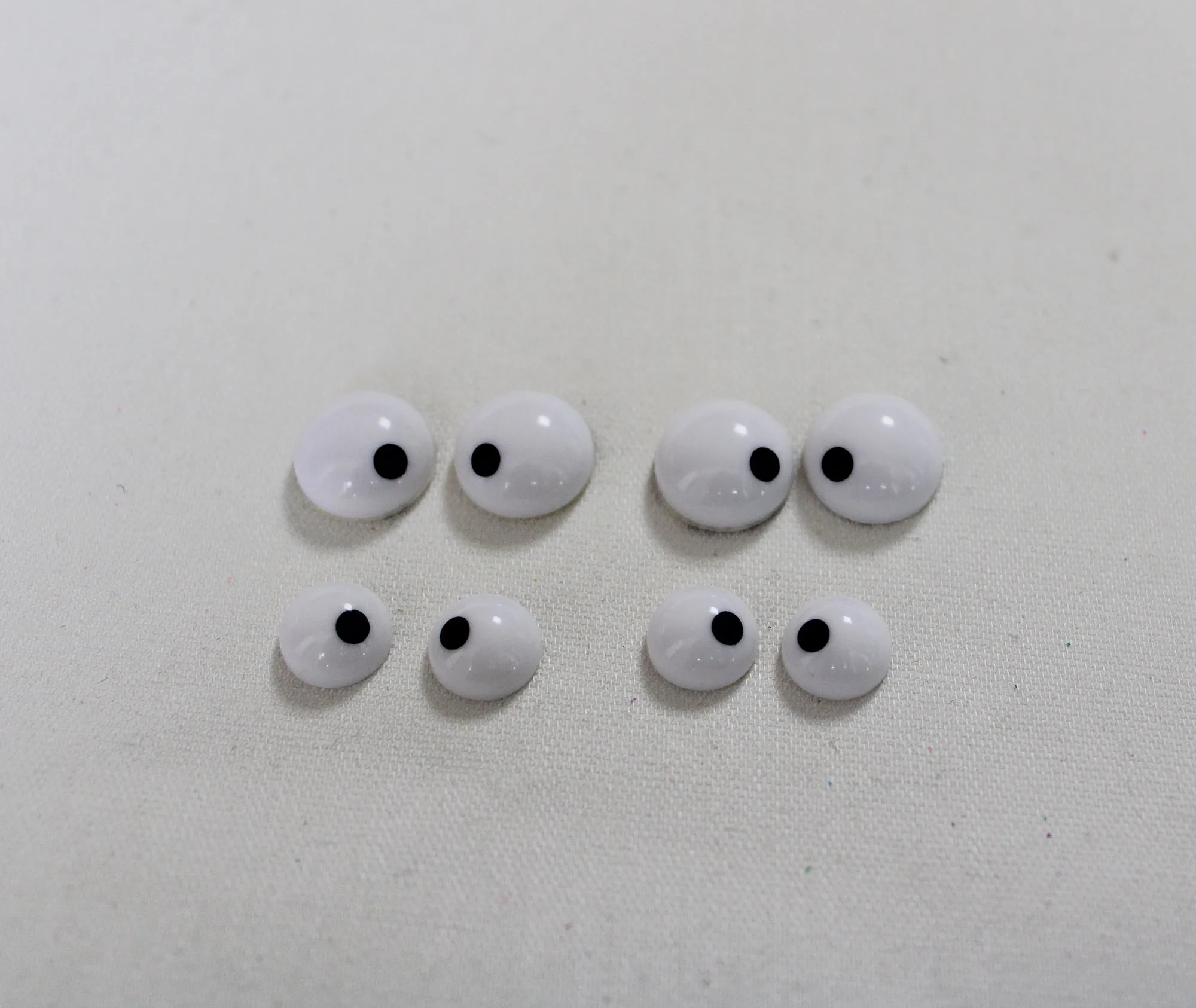 100 kozarcev/lot 10 mm 13mm ravno nazaj izboklina krog belega črnega igrača živali eyefor diy krzno žogo lutka pribor--velikost možnost