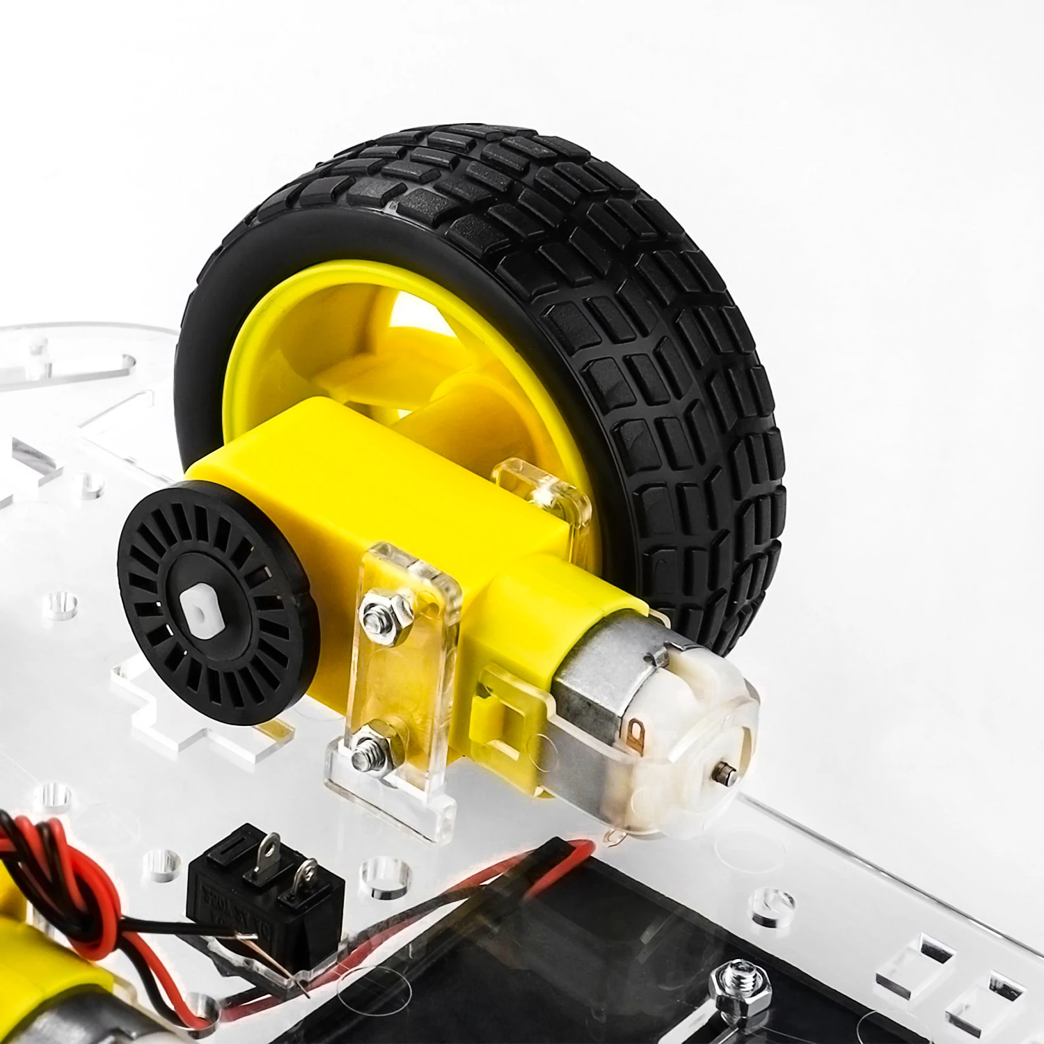 4PCS DC Motor Wheel Kit Električni TT Motor Pnevmatike Deli Za Robot Smart Avto Model Elektronska Izdelek Za DIY Arduino Smart Avto