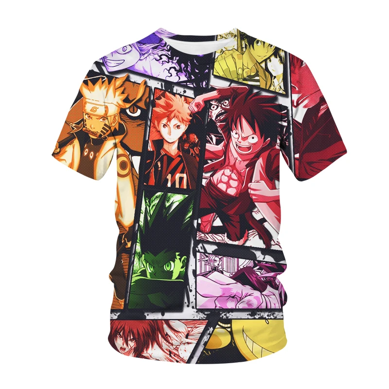 Poletje Novi modeli Moških in Žensk T-shirt 3D Tiskanje Japonske Animacije Modni za Otroke Harajuku Vrh 110-6xl