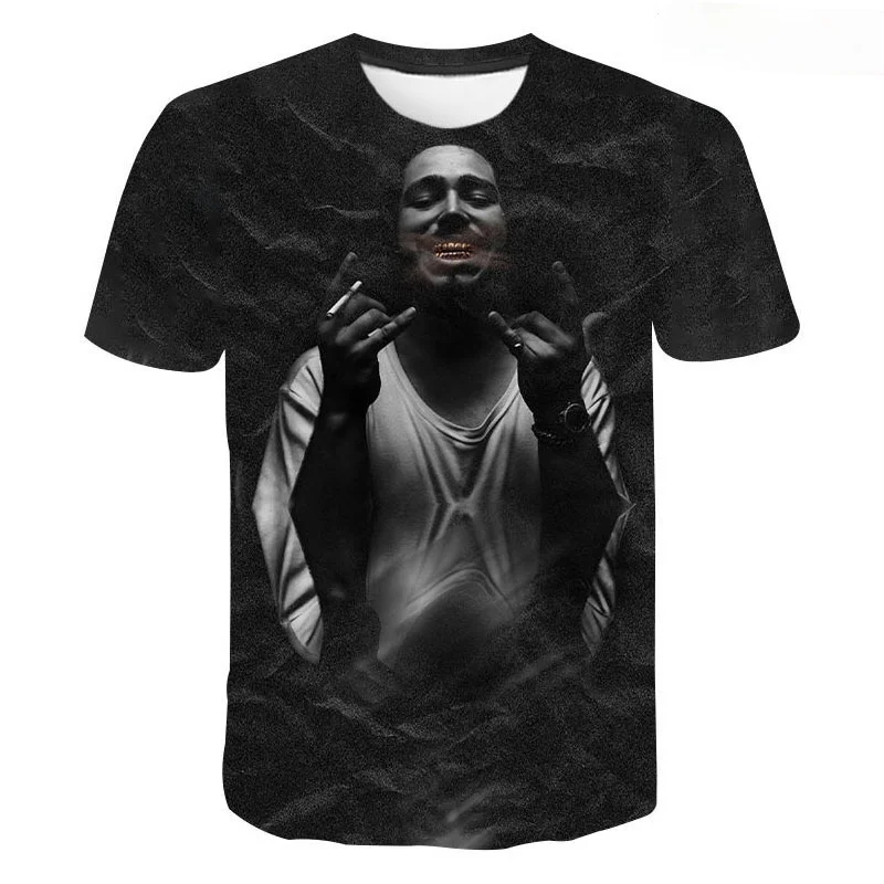 Vroče Prodaje Pevka Post Malone 3D printed majica s kratkimi rokavi Moški/ženske Priložnostne Kratek Rokav O-Vratu Moda Harajuku Majica Oversize Vrhovi