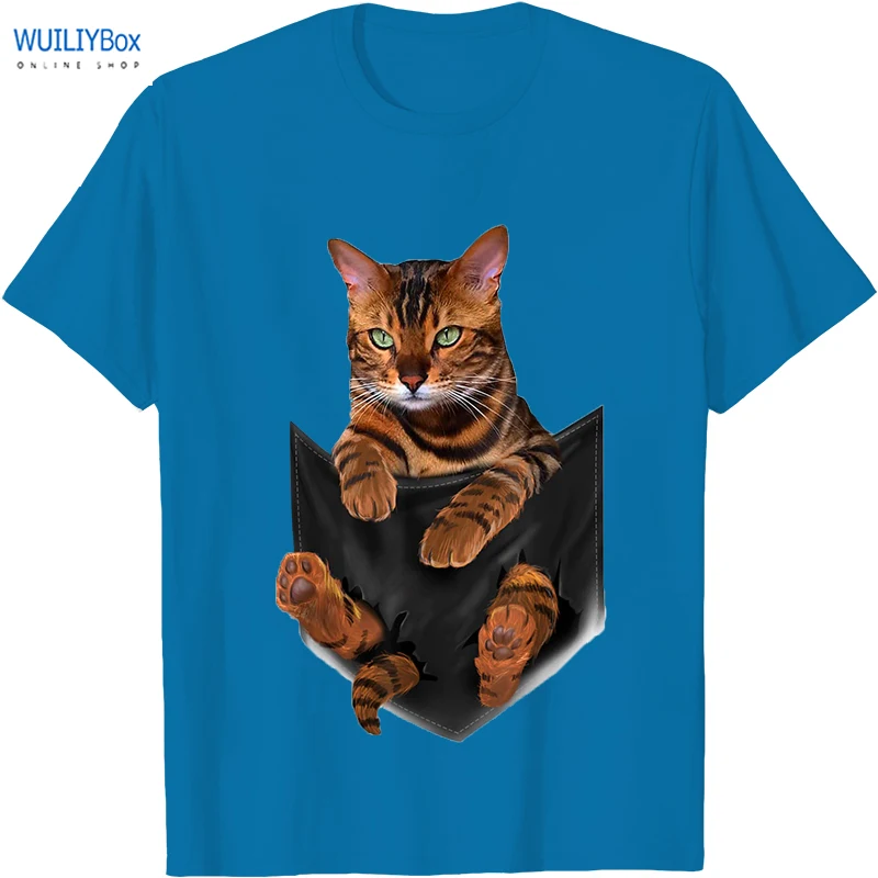Unisex Živali Graphic T-Shirt Bombaž Majica Poletje Tiskanja Vrhovi Mačka Vzorec Tees 2021 Nove Moške/Ženske Tee