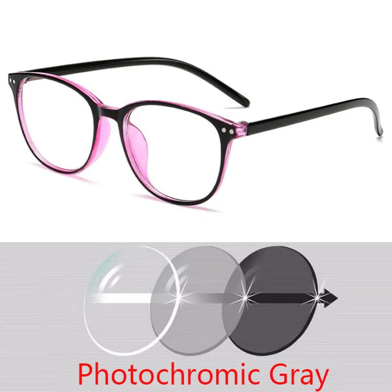 Kovice Končal Kratkovidnost Očala Spremenite Barvo Photochromic Očala ' Enske Mo {Ki Recept 0 -0.5 -1.0 -1.5 -2.0 -2.5 -3.0, Da -6.0